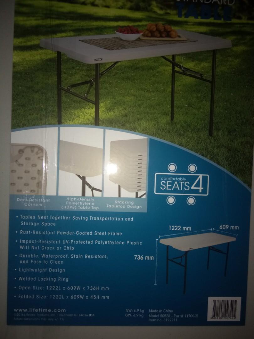 S&R Lifetime Table Brand New, Furniture & Home Living, Furniture