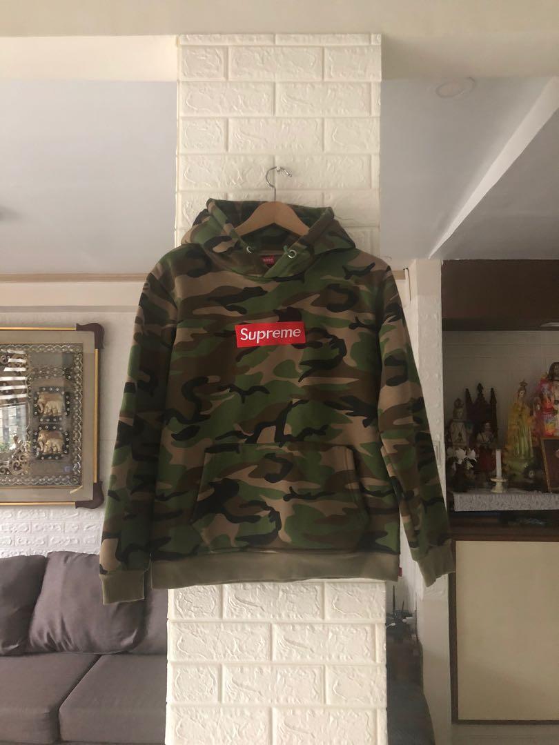 Supreme Camo Hoodie (HQR/off), Men's Fashion, Tops & Sets, Hoodies on  Carousell