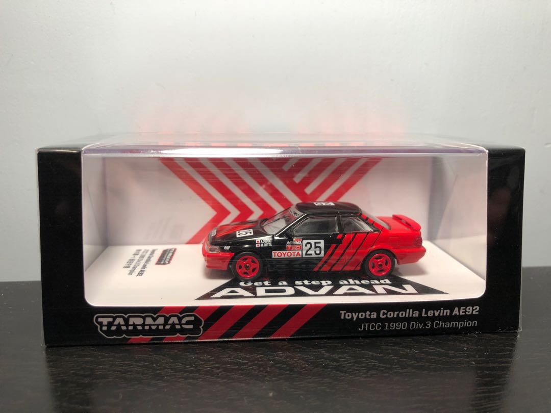 Tarmac Works 1 64 Hobby64 Toyota Corolla Ae92 Jtcc 1990 Div 3 Champion 鈴木惠一 新田守男advan 玩具 遊戲類 玩具 Carousell