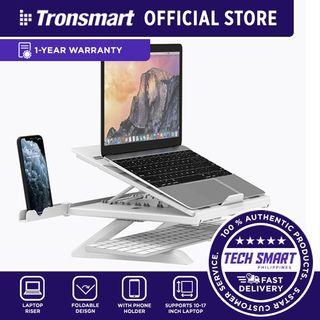 Tronsmart D07 Foldable Adjustable Laptop Stand with Phone Holders, Compatible with 10 to 17-in Laptops - White