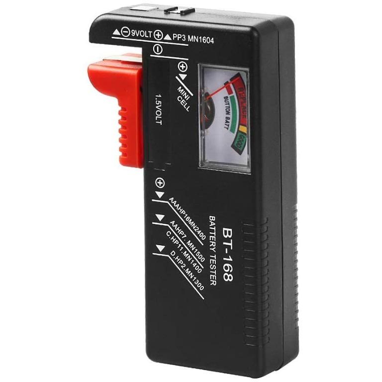 D-FantiX Tester Batteria BT-168 – Volt Checker Universale Per AA, AAA, C, D, 9V E Pile A Bottone (Nessuna Batteria Interna Richiesta)