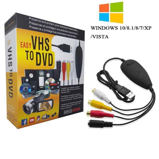 VHS to Digital Converter USB 2.0 Video Converter Audio Capture Card VHS Box  VHS VCR TV to Digital Converter Support Win 2000/Win Xp/ Win Vista /Win