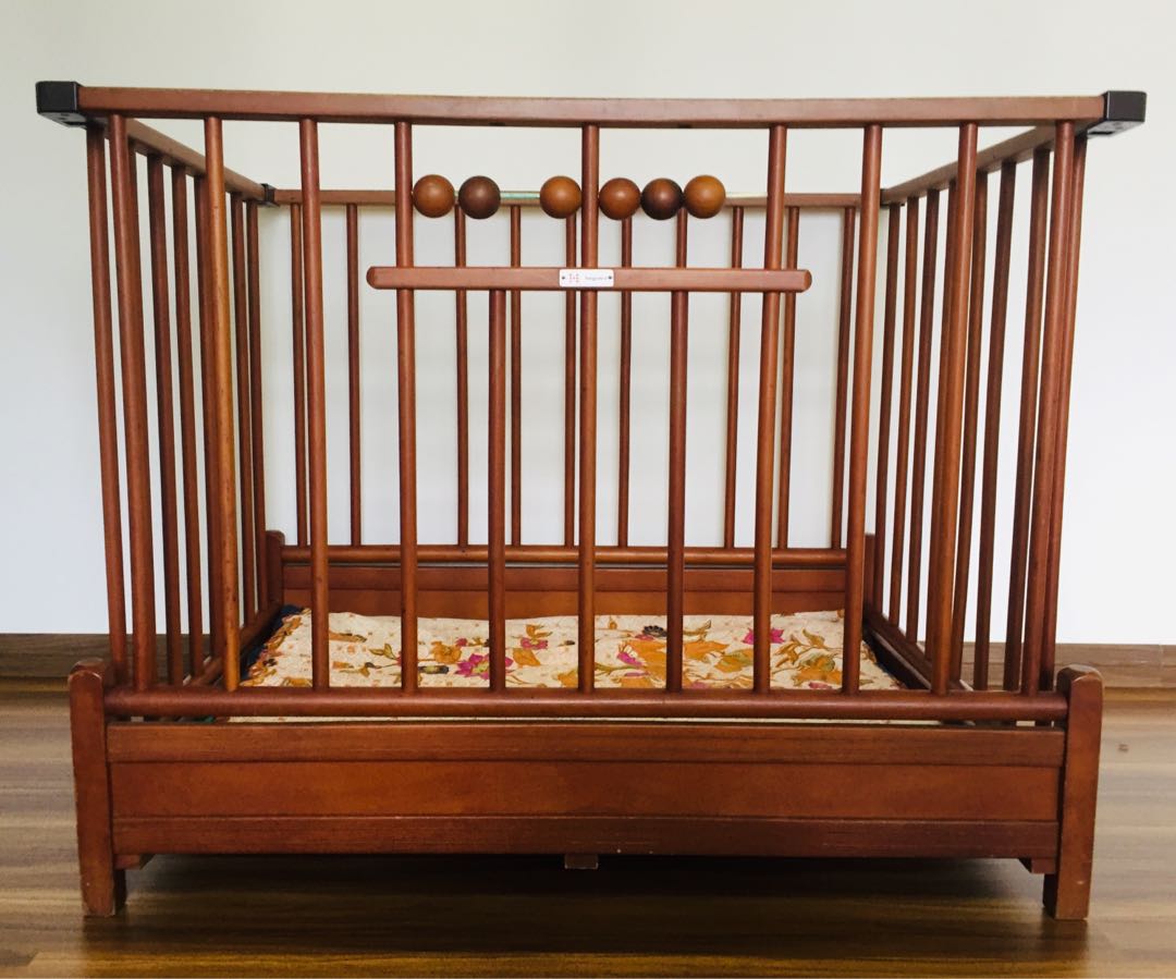 Vintage Wooden Playpen, Babies & Kids, Baby Nursery & Kids Furniture