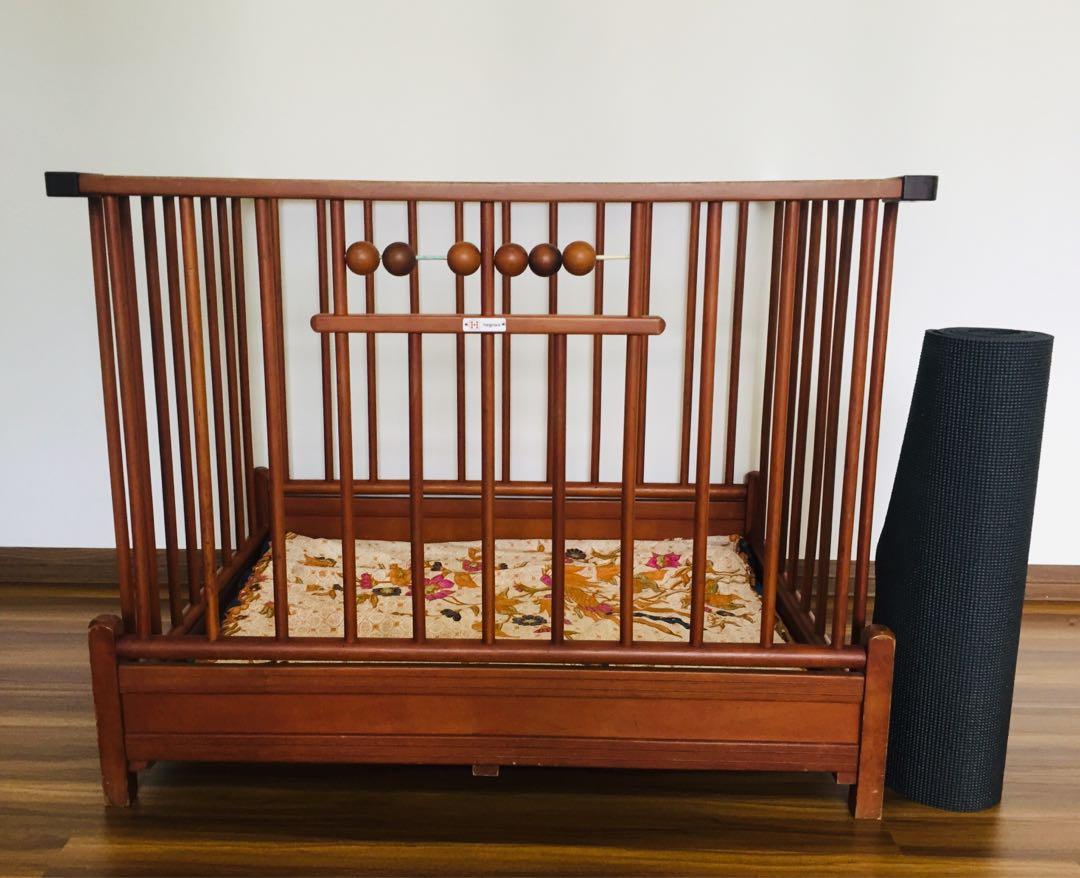 Vintage Wooden Playpen, Babies & Kids, Baby Nursery & Kids Furniture