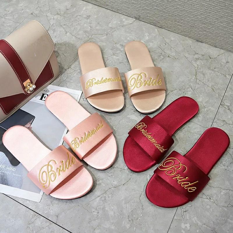 Satin slippers best sale for wedding