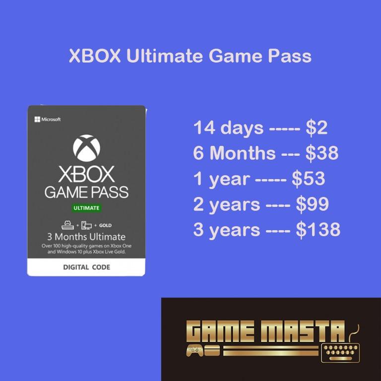 xbox live 3 years