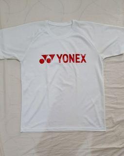 Yonex white dri fit jersey