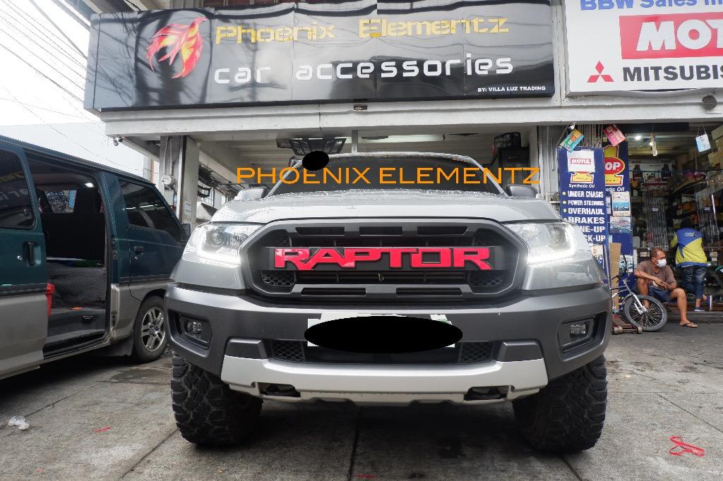 2018 To 2021 Ford Ranger Raptor Front Grill With Raptor Logo Silver Red