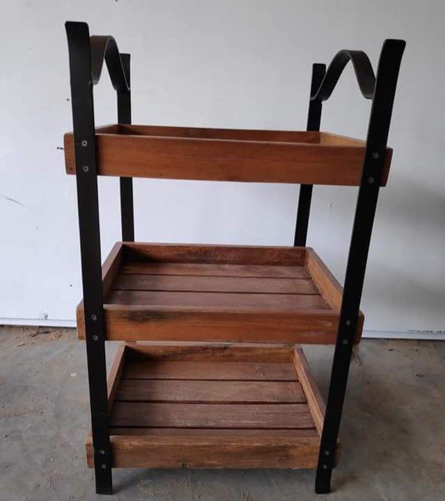 3 Layer Wooden Table Top Shelf Home Furniture Furniture Fixtures Shelves Drawers On Carousell