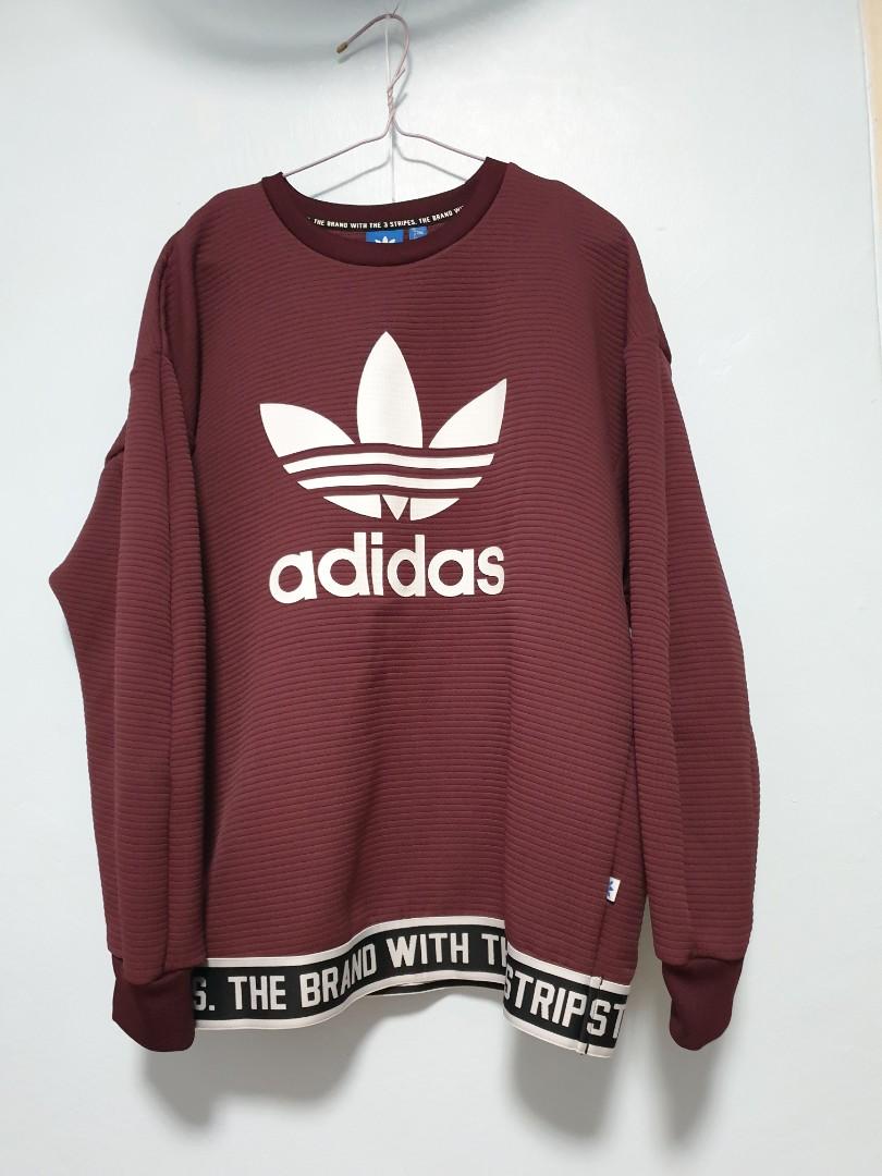 Adidas Pullover Sweater (Maroon 