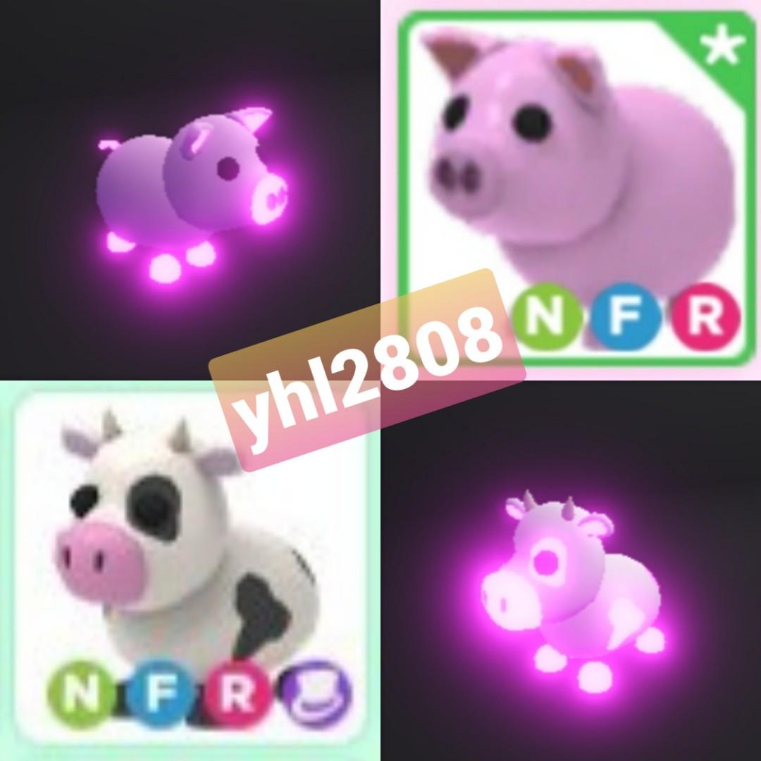 Adopt Me Pig Cow Hobbies Toys Toys Games On Carousell - roblox adopt me neon cow