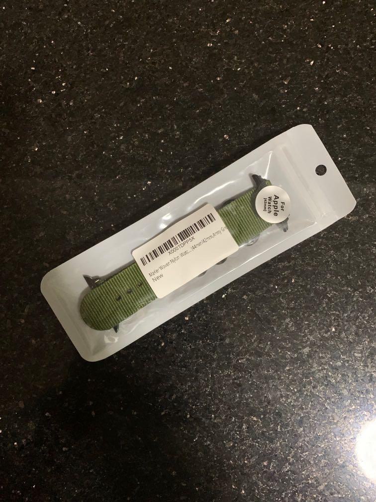 Apple Watch 42 44mm Army Green Strap Electronics Others On Carousell