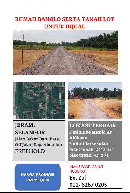 tanah untuk dijual di selangor