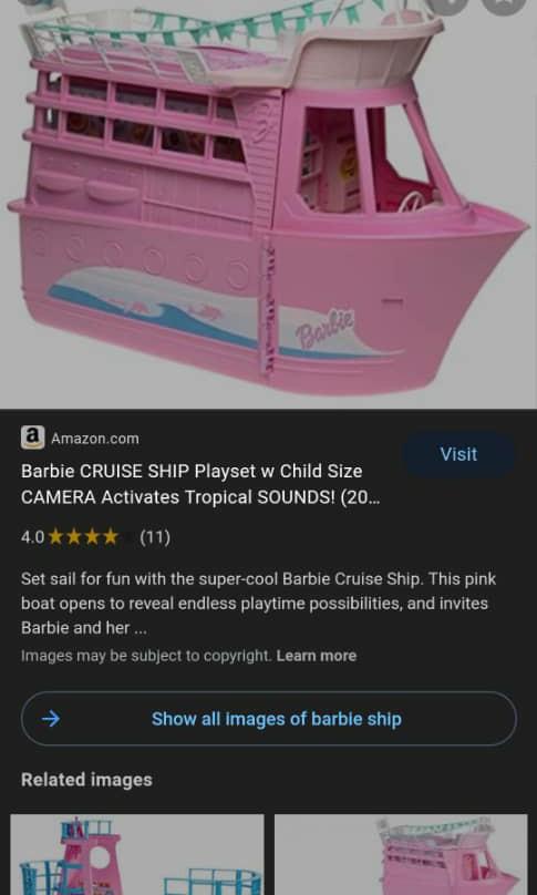 barbie cruise ship 2020