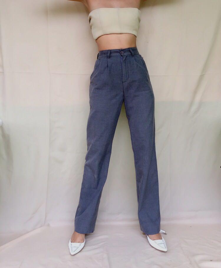 Blue Trouser (Category: Other Bottoms) located in Lapu Lapu. Submitted by baligirl21 (Listing ID 1036744573, Image 1). Description: W: 24.
