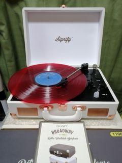 Brand New Signify Retro Briefcase Suitcase Vinyl Plaka Record Turntable with USB Player and Recorder