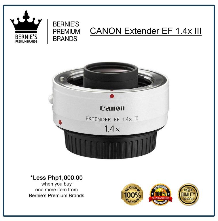 CANON Extender EF 1.4x III (Category: Flashes) located in Pasay City. Submitted by premiumbrands (Listing ID 1036766557, Image 1). Description: 100% Certified Original/Genuine product. Everything is brand new, and factory sealed. Available, and ready for FREE delivery via LBC Hong Kong (3-7 days LBC schedule). Check out our FACEBOOK pages: Bernie's Premium Brands - Gadgets Bernie's Premium Brands – Women.