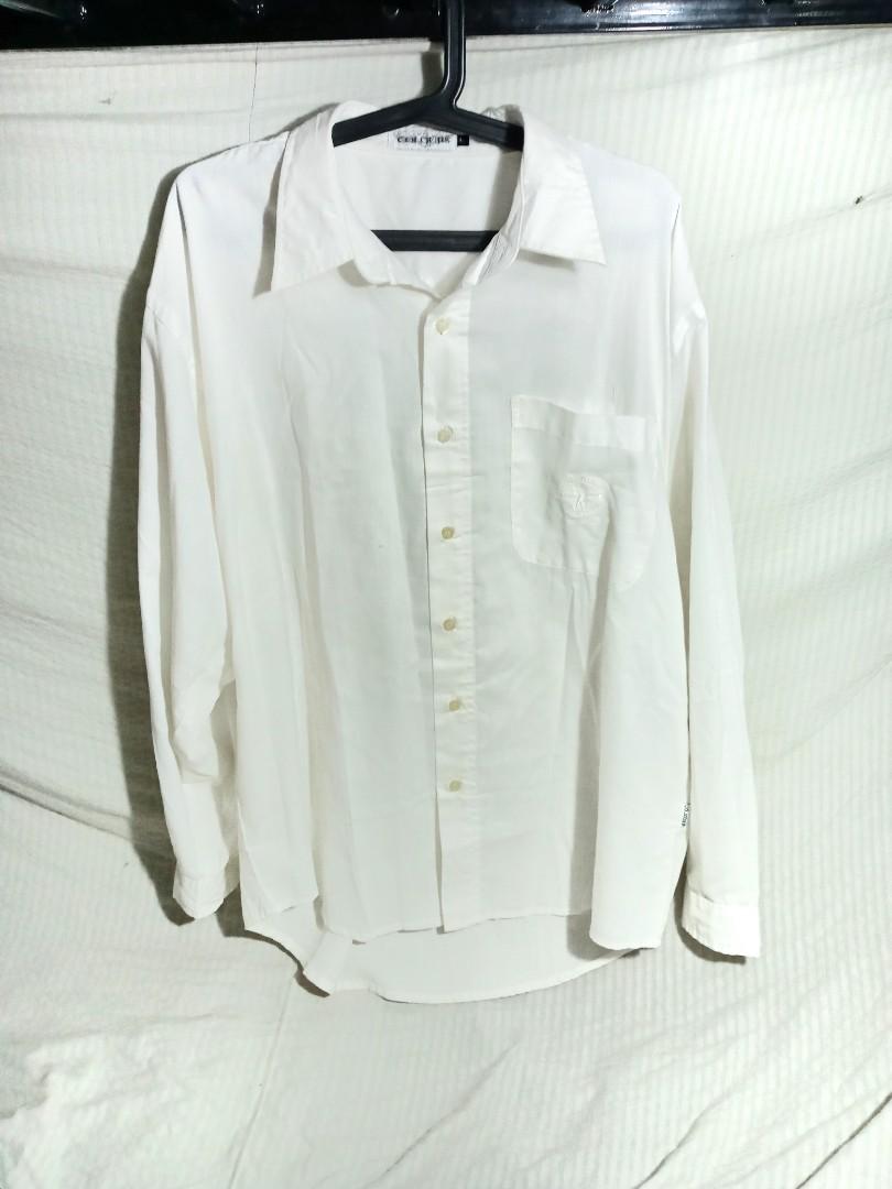 COLOURS White Button down dress shirt (Category: Blouses) located in Quezon City. Submitted by gracebeejo (Listing ID 1036758546, Image 1). Description: - no issue, mint condition -can be styled as dress/ top - fits large to XL.