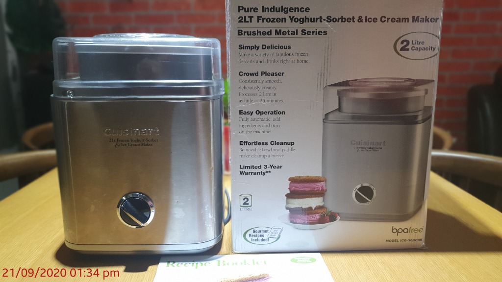 CUISINART 2LT FROZEN YOGHURT, SORBET & ICE CREAM MAKER, TV & Home