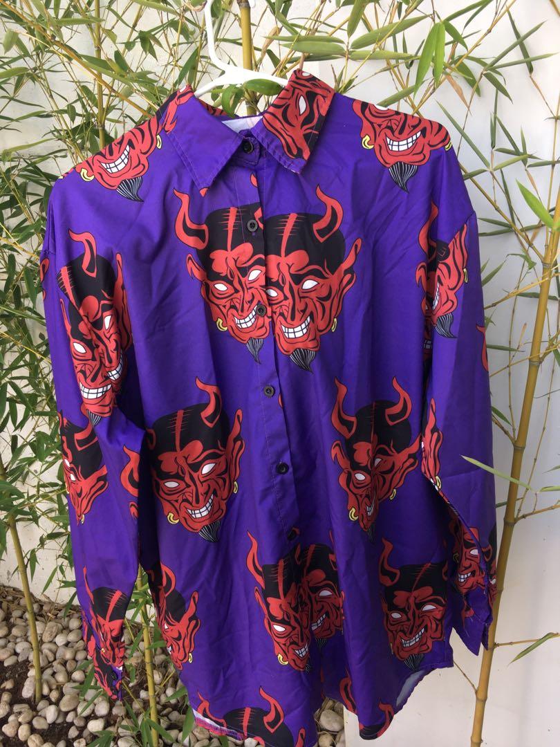 Demon Aesthetic Long Sleeves E Boy Vibes Men S Fashion Clothes Tops On Carousell