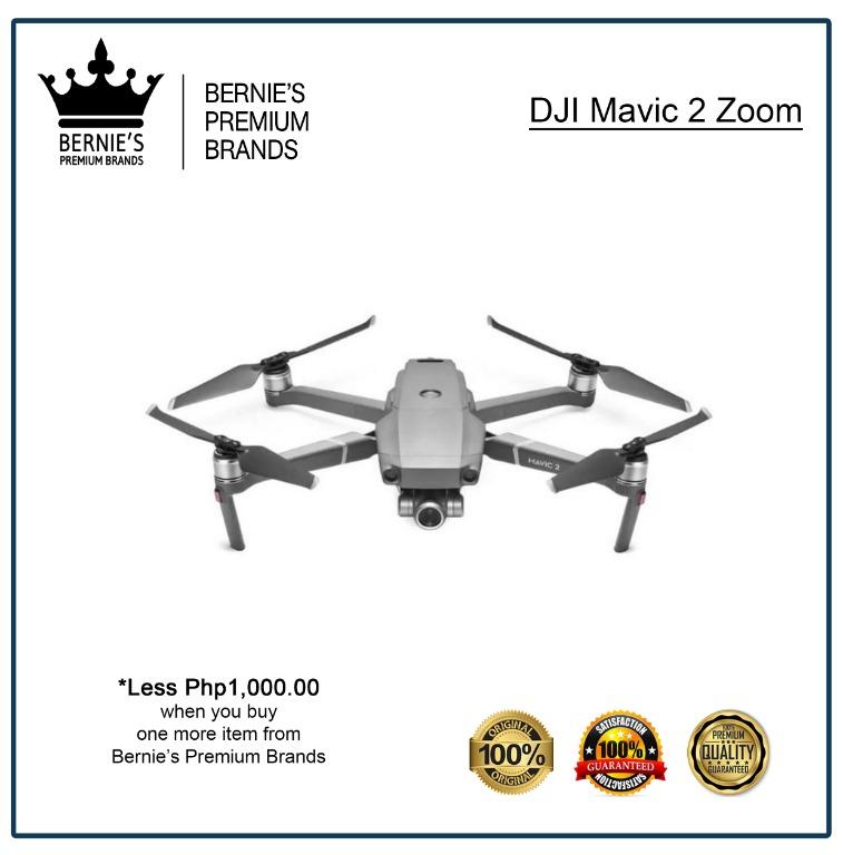 DJI Mavic 2 Zoom (Category: Drones) located in Pasay City. Submitted by premiumbrands (Listing ID 1036771844, Image 1). Description: 100% Certified Original/Genuine product. Everything is brand new, and factory sealed. Available, and ready for FREE delivery via LBC Hong Kong (3-7 days LBC schedule). Check out our FACEBOOK pages: Bernie's Premium Brands - Gadgets Bernie's Premium Brands – Women.