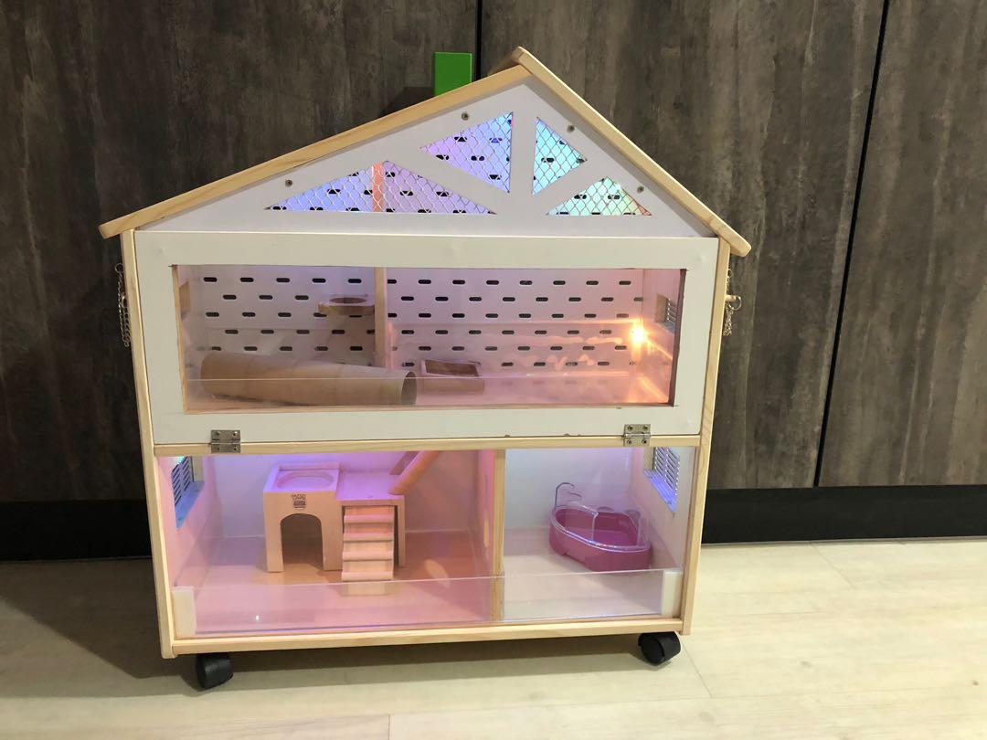 Dollhouse hamster cage store
