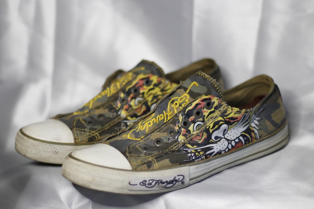 Ed hardy slip on sneakers 2025