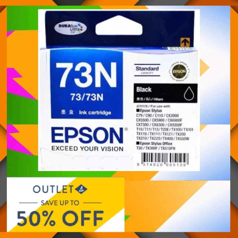 Epson 73n Black Original Ink Cartridge Computers Tech Printers Scanners Copiers On Carousell