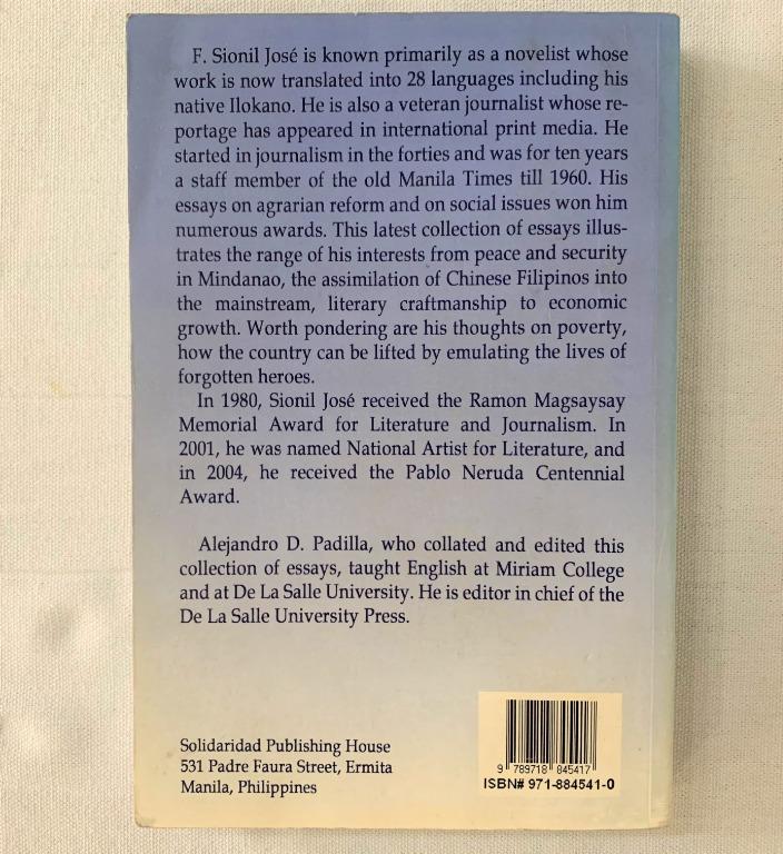 Essays by f sionil jose why we are poor heroes in the attic