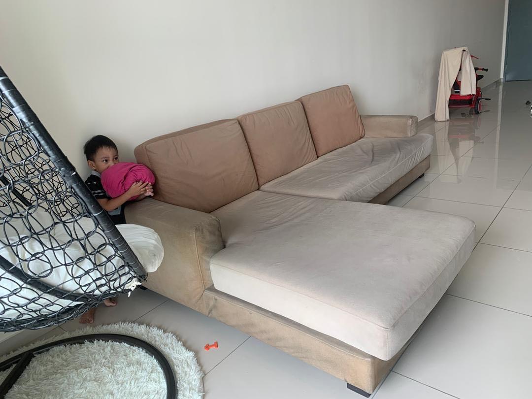 Harvey Norman Sofa L shape, Furniture & Home Living, Home Decor