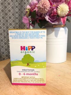 HIPP ORGANIC Infant Formula 0 6months 400g Babies Kids