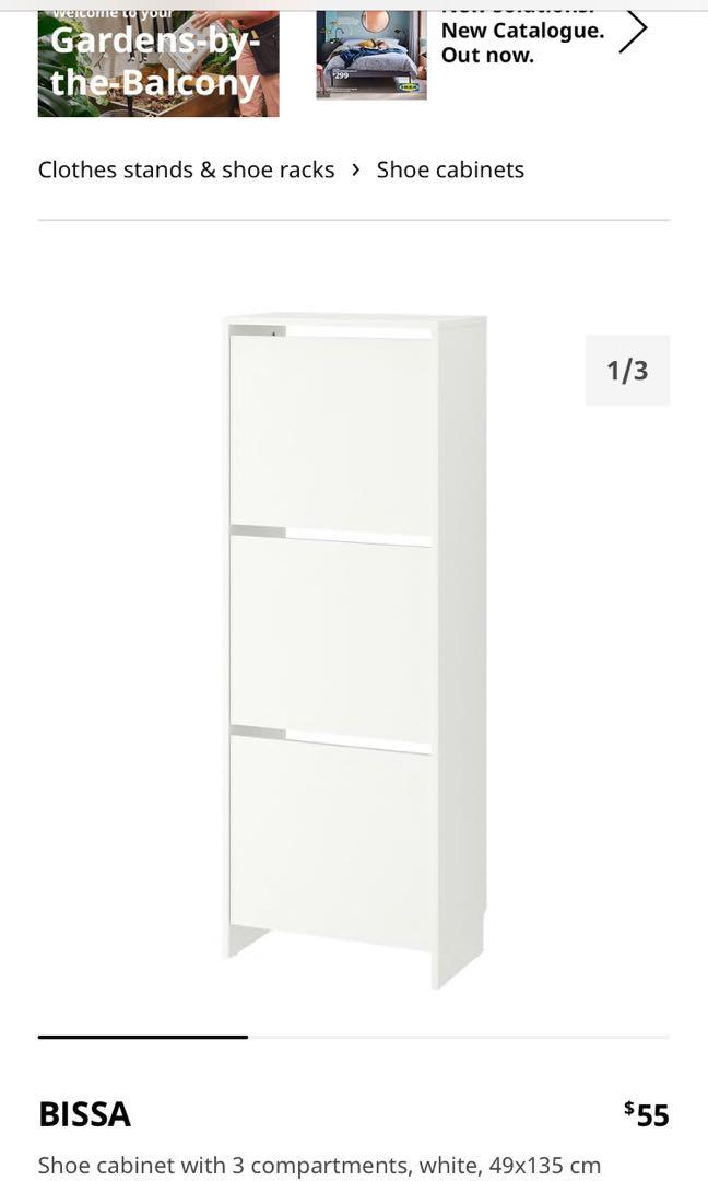 Ikea Bissa Shoe Cabinet Furniture Shelves Drawers On Carousell