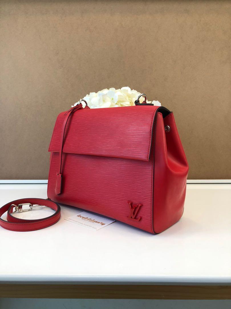 Louis Vuitton Red Epi Leather Cluny MM Coquelicot Handbag