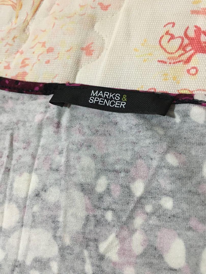 Marks & Spencer Plus Size Half Sleeve Red Violet Printed Top (Category: Blouses) located in Cebu City. Submitted by asecondact (Listing ID 1036704356, Image 3). Description: Size: 4x/UK 18. See photo..