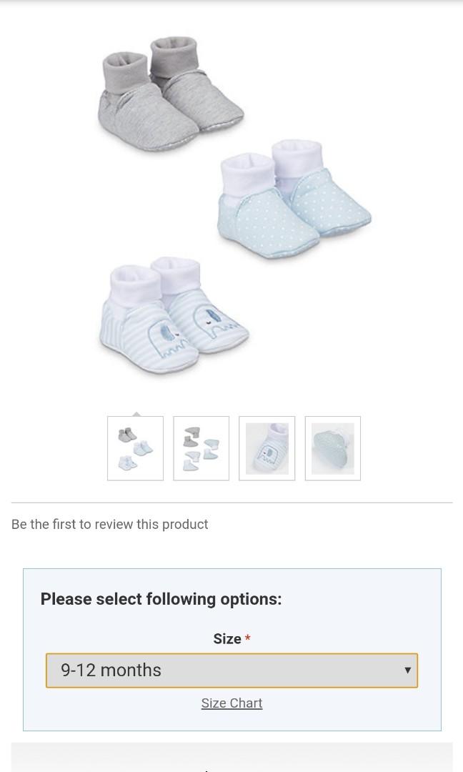 mothercare shoe size chart