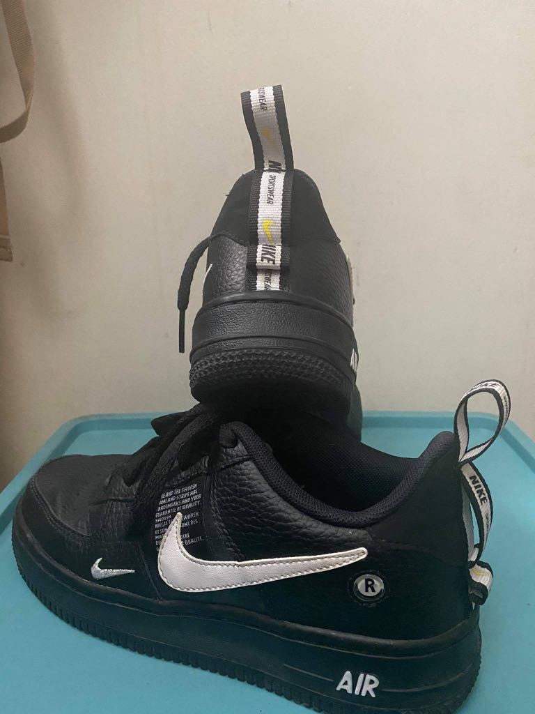 Nike Air Force 1 Low Utility Black Nike Air Force 1 Low Utility Black&White, Women's Fashion, Footwear