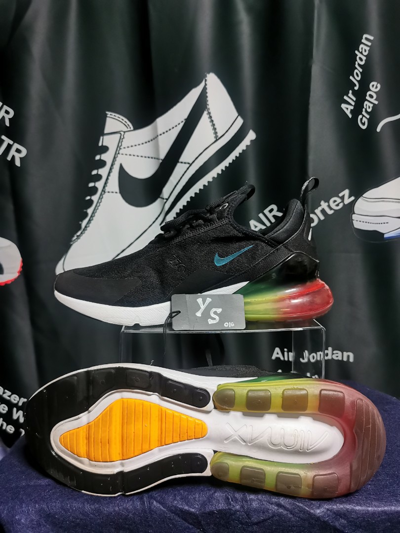 Nike Air Max 270 Black Laser Orange Ember Glow Men s Fashion Footwear Sneakers on Carousell