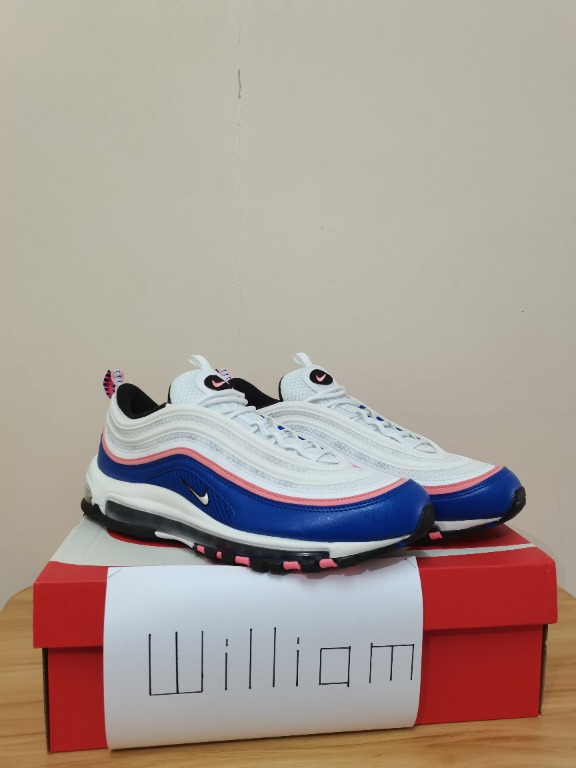 NIKE Air Max 97 White Blue Game Royal Pink Gaze Men s Fashion
