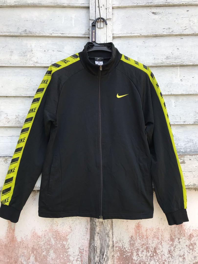 Nike dri fit side tape track top Men s Fashion Tops Sets