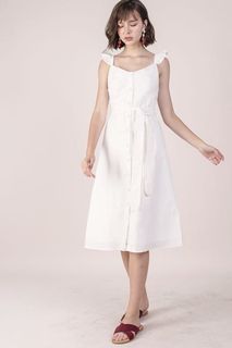 ollie organza midi dress