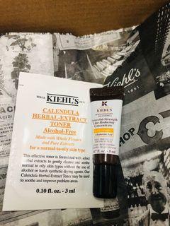 Original Kiehl’s Powerful-Strength Line-Reducing Concentrate 5ml + Free Sample Calendula Herbal-Extract Toner
