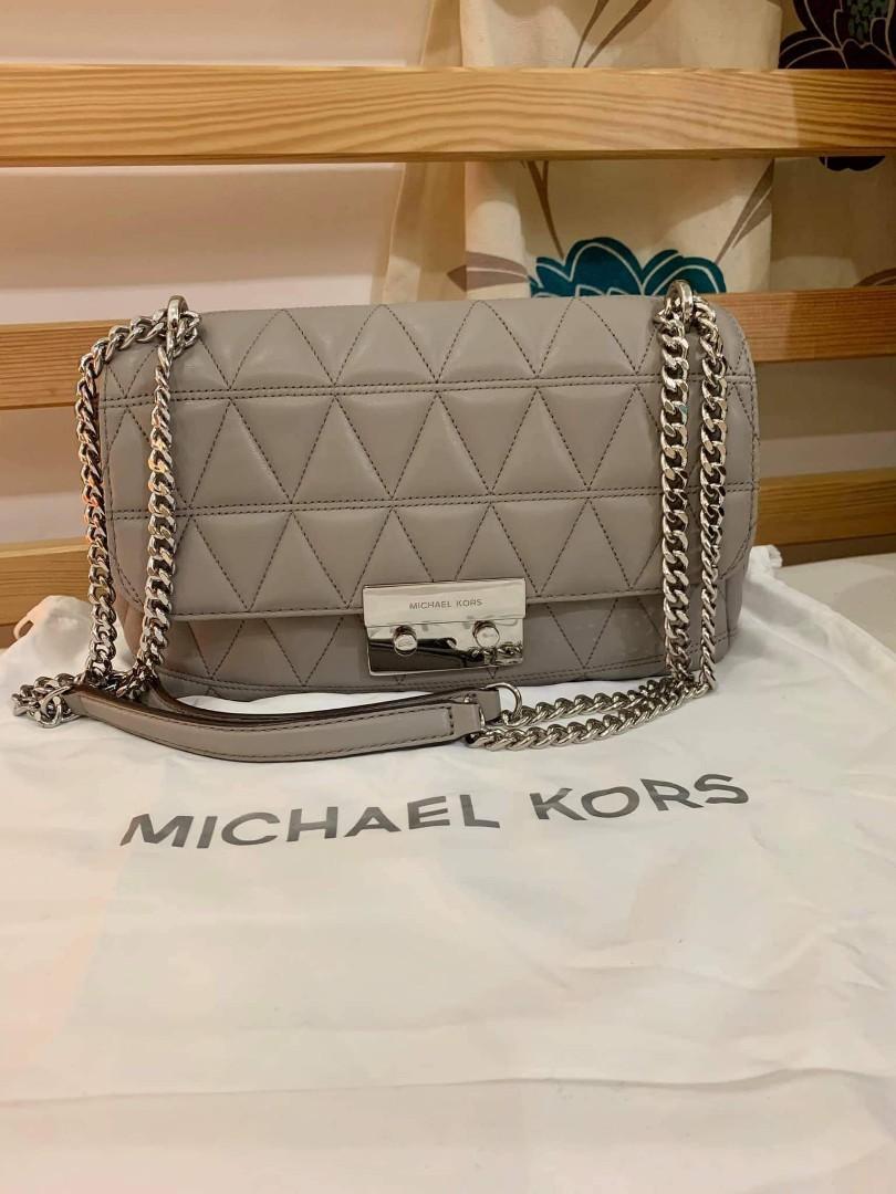 michael kors grey quilted bag