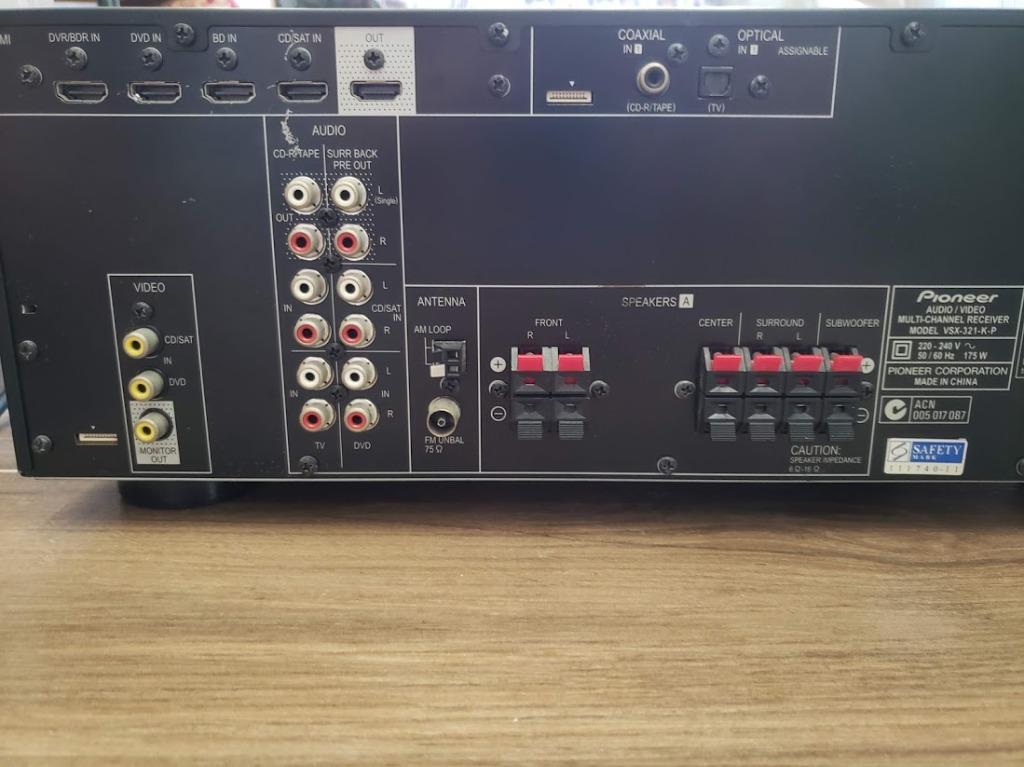 Pioneer 先鋒 VSX321 Pioneer (VSX321KP) 5.1 AVReceive, 4 HDMI, Dolby