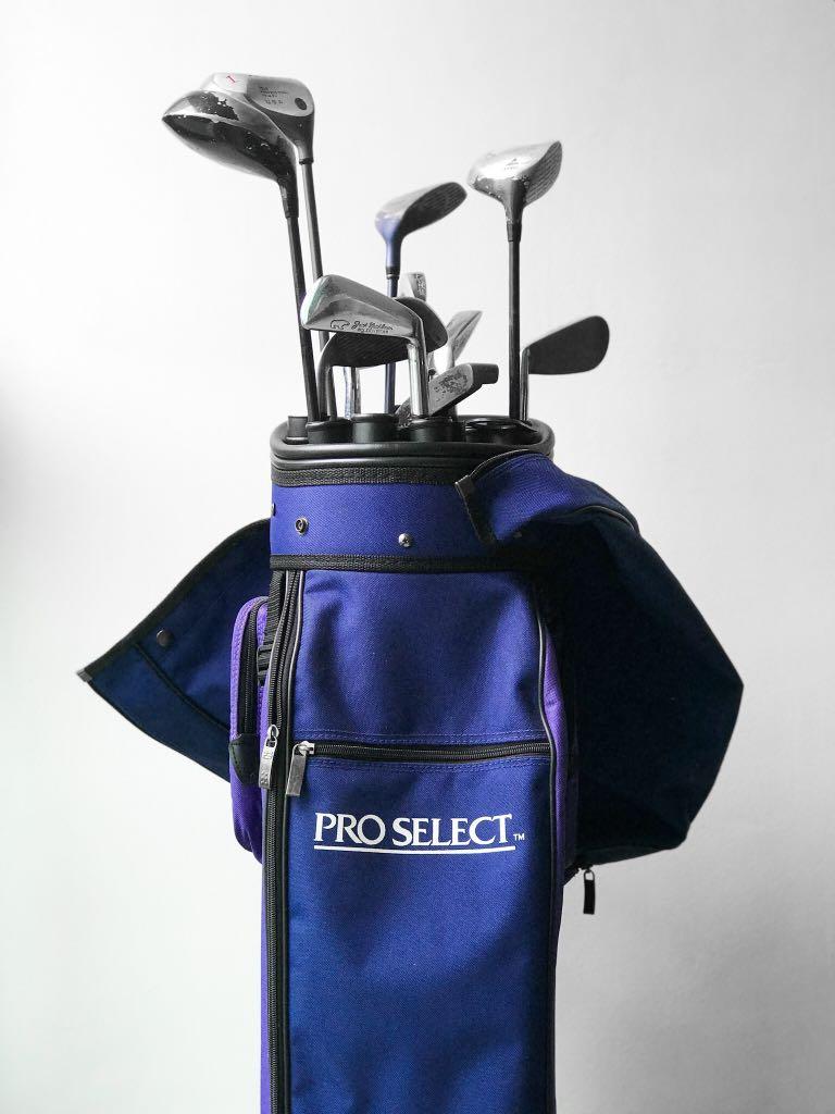 Pro Select Golf Bag with clubs, Sports Equipment, Sports & Games, Golf on  Carousell