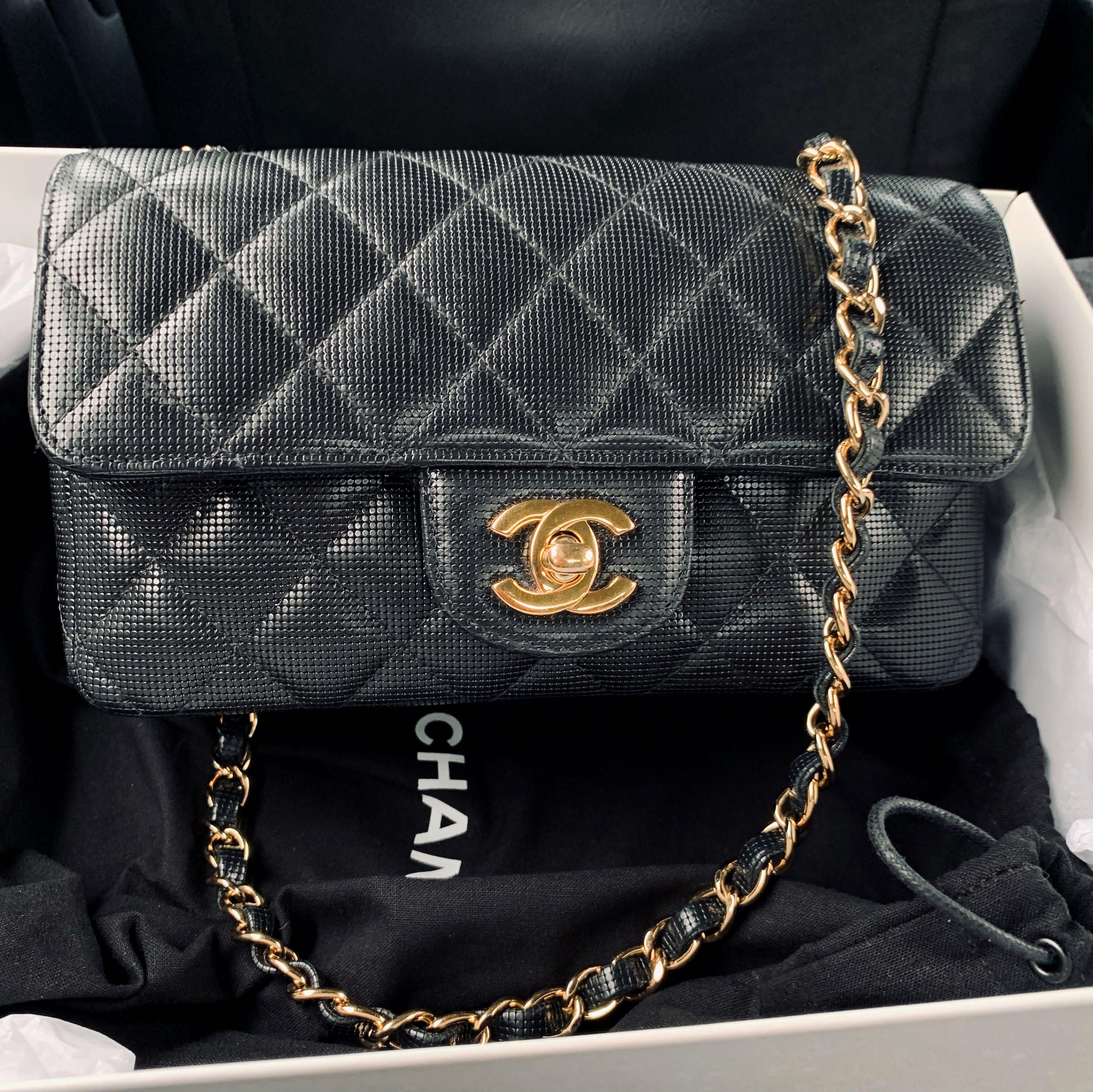 Chanel Womens Bag  Mirror Original  With Handle And Shoulder Strap   Shiny Black  Abdelaziz street