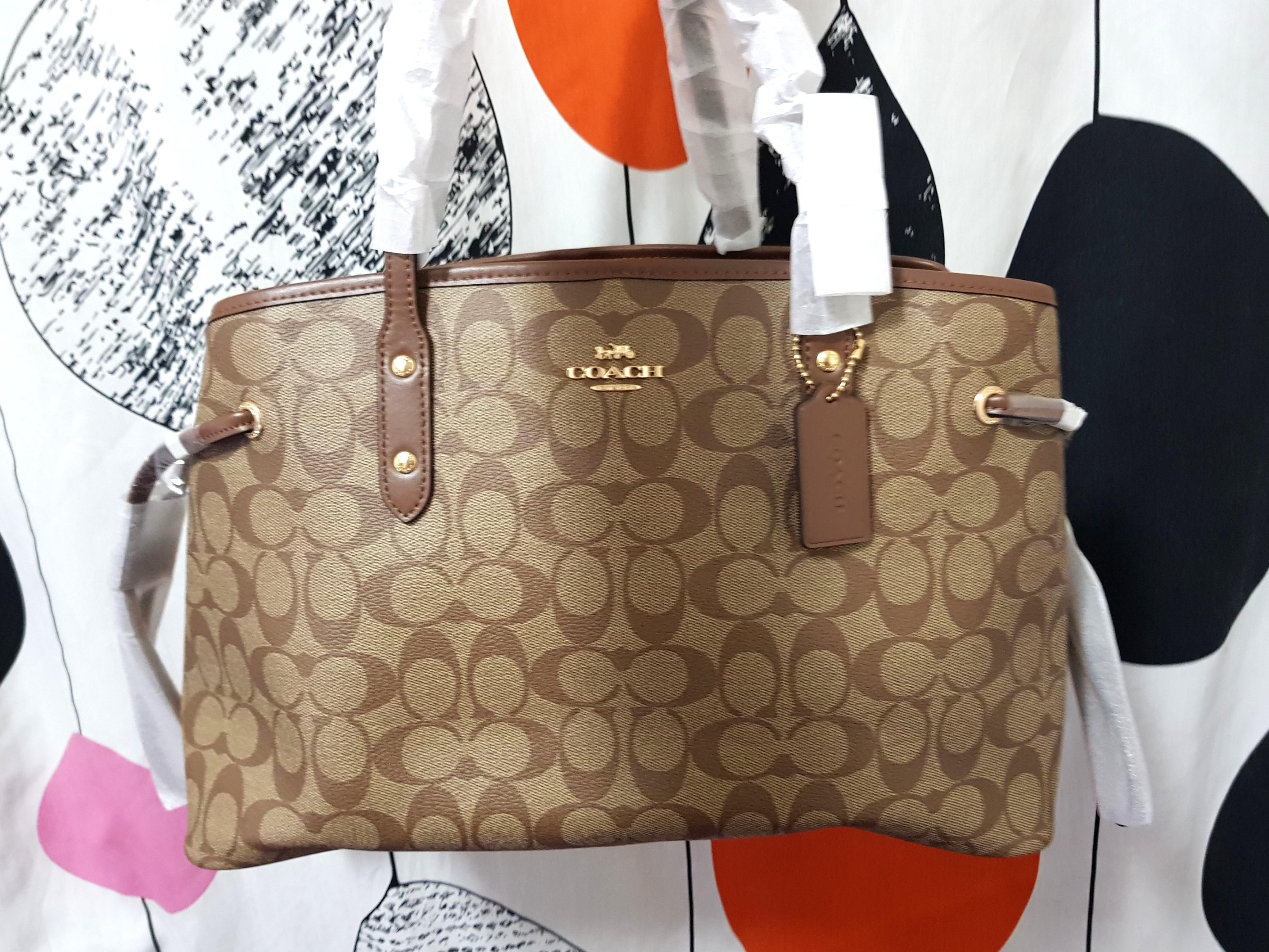 coach drawstring tote
