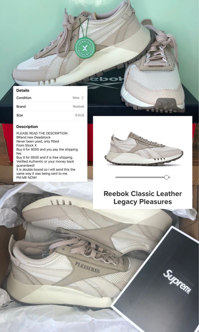 pleasures x reebok classic leather legacy