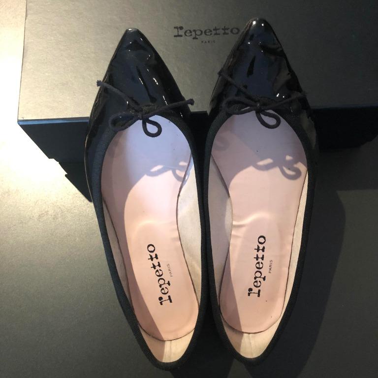 Repetto - Brigitte Ballerinas - Black Patent, Women's Fashion