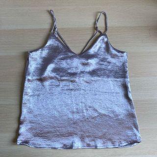 Satin Purple Tank Top