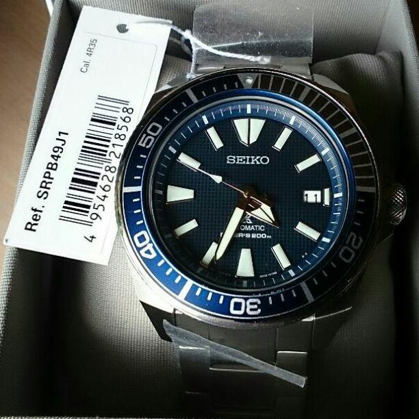 Seiko Prospex Samurai 200M Automatic Diver s SRPB49J1 Men s Watch Blue Dial Stainless Steel Strap Made in Japan SRPB49J SRPB49 Analog Automatic